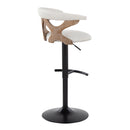 Gardenia - Contemporary Adjustable Barstool & Swivel With Rounded T Footrest (Set of 2) by HouseOfZazla
