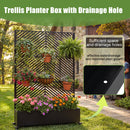 Metal Raised Garden Bed with Wheels and Trellis