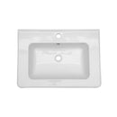 Rectangular Single Vanity Top With 1 Faucet Hole And Overflow, 28 X 19" - White by HouseOfZazla