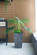 9.4x9.4x18.1' Cement Planter Large, Indoor Outdoor Garden Functional Decor by HouseOfZazla