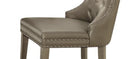 Kacela Synthetic Leather Side Chair Set of 2 - Champagne