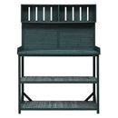 TOPMAX 65" Large Wooden Farmhouse Rustic Outdoor Potting Bench Table