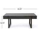 Abitha Coffee Table With Industrial Powder Coated Metal Legs by HouseOfZazla