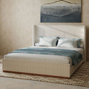 Upholstered Bed Frame With Luxury Wingback Headboard by HouseOfZazla