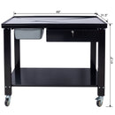 Transmission Teardown Work Station 1 / 2 Ton Capacity Sloping Drain Table Locking Drawer Removable Drain Basin Full-Width Lower Shelf Four 4" Caster Wheels by HouseOfZazla