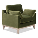 Pasadena - Wide Modern Farmhouse Accent Arm Chair - Olive Green by HouseOfZazla