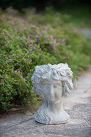 Cement Bust Wall Planter Indoor Outdoor Home Garden Decor, 8 - Gray by HouseOfZazla