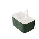 DINA 30" Bathroom Vanity with Floating Curved Edges and Crystal Glass Basin by HouseOfZazla
