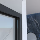 Frame Double Sliding Shower Door, Bypass Bathroom Sliding Door With Premium Clear Tempered Glass, Hardware Sliding Glass Shower Enclosure - Matte Black by HouseOfZazla