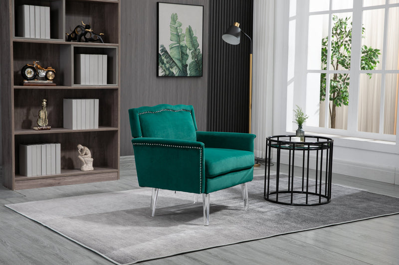 Accent Chair, Living Room Chair / leisure single sofa with acrylic feet