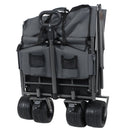 3-in-1 Convertible Folding Wagon Cart with Bench Seat & Storage