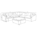 Greeley - 6 Piece Upholstered Modular Sectional Sofa - Ivory by HouseOfZazla