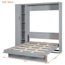 Murphy Wall Bed With Shelves, Wardrobe And LED Lights by Unique Piece Furniture