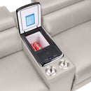 Nova - Sectional With Bluetooth Speaker, LED And Lifting Wine Cabinet by HouseOfZazla