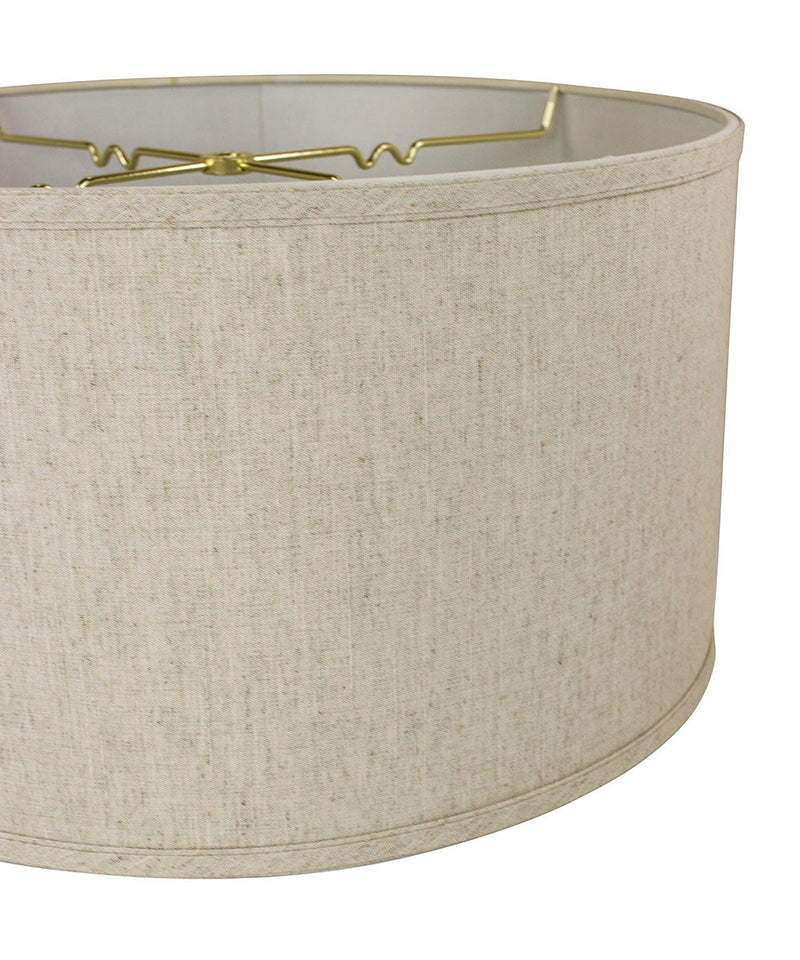 18"W x 10"H Textured Oatmeal Shallow Drum Lampshade