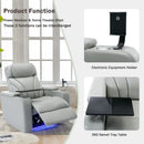 Power Motion Recliner Electric Power Recliner With USB Charging Port, Hidden Arm Storage, Convenient Cup Holder And tooth Speaker by Unique Piece Furniture