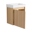 Modern Bathroom Vanity With Ceramic Basin, Wall Mounted Floating Sink Combo, Storage Cabinet by HouseOfZazla