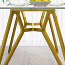 70.9-Inch Rectangular Glass Dining Table