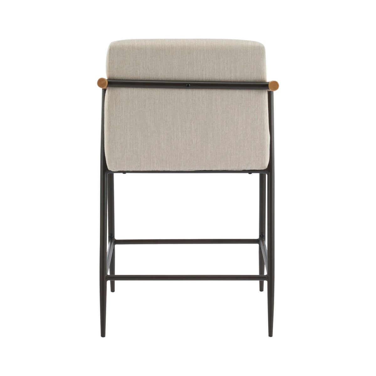 Mid Century Modern Counter Stool Set With Iron Frame, photo 3 of 28