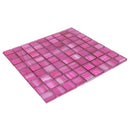 Fuchsia Pink 11x11 Glossy Matte Square Glass Mosaic Tile (5 pack, 4.43 sq ft/case) - Sample