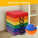6 Pieces 15 Inches Square Toddler Floor Cushions Flexible Soft Foam Seating with Handles by LJGDeals
