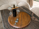 Whiskey & Wine Barrel Lazy Susan — Hand-Finished Rotating Server