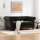 VIVALUX 59.44" Chesterfield Velvet Loveseat Sofa