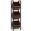 3 Tier Basket Stand With Angled Baskets, Vertical Storage Tower For Kitchen - Black by HouseOfZazla