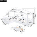 L Shape Platform Bed With 3 Storage Drawers by HouseOfZazla