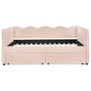 Gingham Daybed With USB Charging Port, Wave-Shaped Design by HouseOfZazla