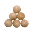 6-Piece Natural Wooden Balls – 1.8" Diameter