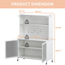 Contemporary Kitchen Pantry Cabinet With Glass Doors, Adjustable Shelves, Steel - Brushed Nickel by HouseOfZazla