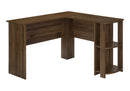Computer Desk, Home Office, Corner, Storage Shelves, L Shape, Laptop, Contemporary & Modern - Walnut by Unique Piece Furniture