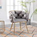 Luxury Modern Simple Leisure Single Sofa Chair Bedroom Lazy Person Household Dresser Stool Manicure Table Back Chair by HouseOfZazla