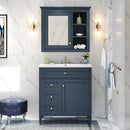 Bathroom Vanity With Medicine Cabinet, Royal Mirror Cabinet, Modern Bathroom Storage Cabinet With 2 Soft Closing Doors And 4 Drawers by Unique Piece Furniture