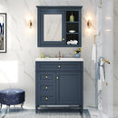 Bathroom Vanity With Medicine Cabinet, Royal Mirror Cabinet, Modern Bathroom Storage Cabinet With 2 Soft Closing Doors And 4 Drawers by HouseOfZazla