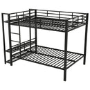 Bunk Bed With Storage Shelves, Clothes Hooks, LED Light by HouseOfZazla