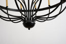15-Light Industrial Iron Candle Chandelier Modern Farmhouse Pendant Light