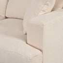 3 Seat Streamlined Sofa with Removable Back and Seat Cushions and 2 pillows, for Living Room, Office, Apartment