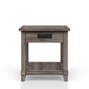 End Table With Storage Drawer Usn - Gray by HouseOfZazla