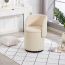 Barrel Chair, Built In Storage, 360° Swivel - Beige by HouseOfZazla