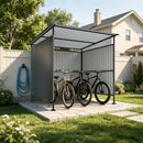 6x6FT Outdoor Pergola with Hardtop Roof, Lean-to Metal Shelter by HouseOfZazla