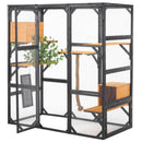 Outdoor Cat House, Diy Cat Enclosure Catio With Double Enter Doors