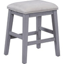 TREXM 4-Piece Dining Table Set for 3, Retro Kitchen Table and Chairs Set with 3 Storage Drawers, Ideal for Small Spaces (Gray)