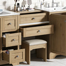 Double Sink Bathroom Vanity With Countertop, 2 Ceramic Sinks, 6 Drawers by HouseOfZazla