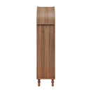 Tall Kitchen Pantry Cabinet With Hollow Carved Doors Adjustable Shelves Versatile Storage Cabinet For Kitchen - Walnut by HouseOfZazla