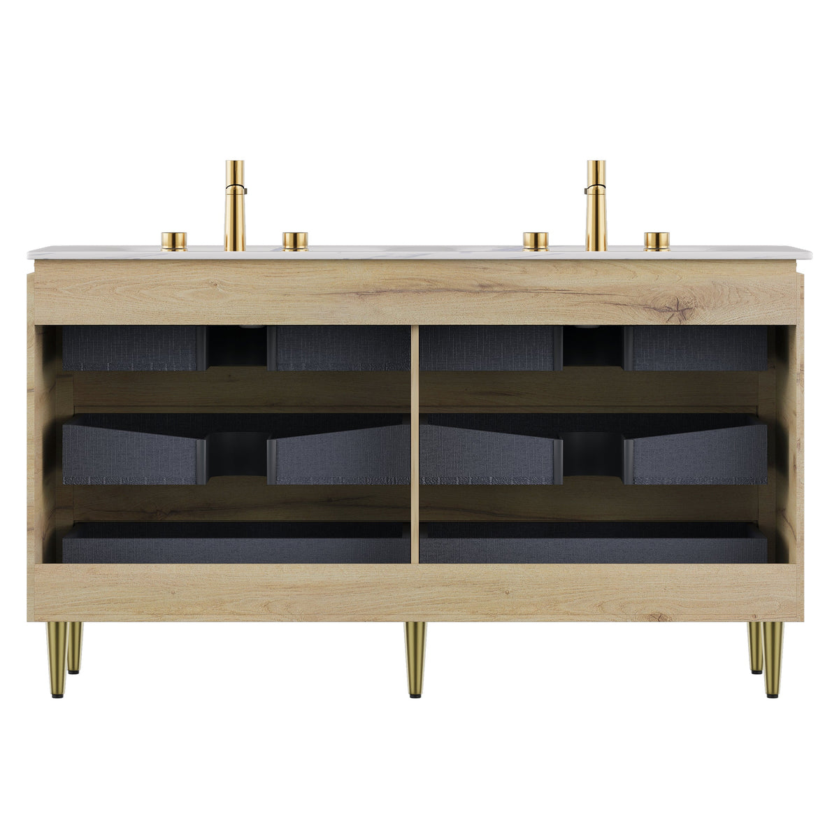 Amara 60" Bathroom Vanity & Sinks, photo 4 of 5