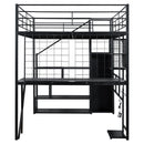 Loft Bed With Built In Work Station, Wardrobe, Storage Staircase And LED by HouseOfZazla