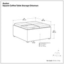 Avalon - Upholstered Square Coffee Table Storage Ottoman by HouseOfZazla