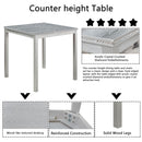 5 Piece Counter Height Table Set, Square Table And 4 Upholstered Chairs by Unique Piece Furniture